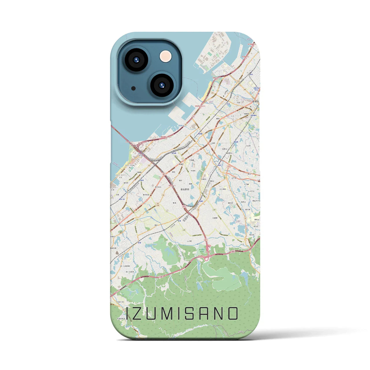 【泉佐野(大阪府)】地図柄iPhoneケース(バックカバータイプ)