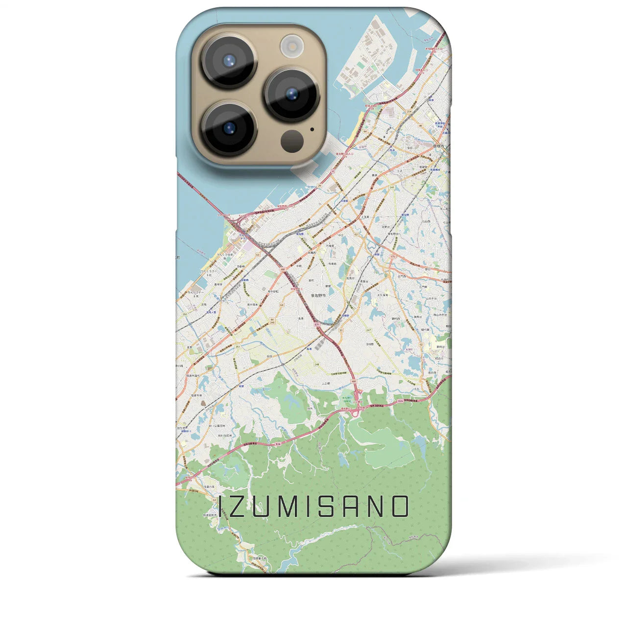 【泉佐野(大阪府)】地図柄iPhoneケース(バックカバータイプ)