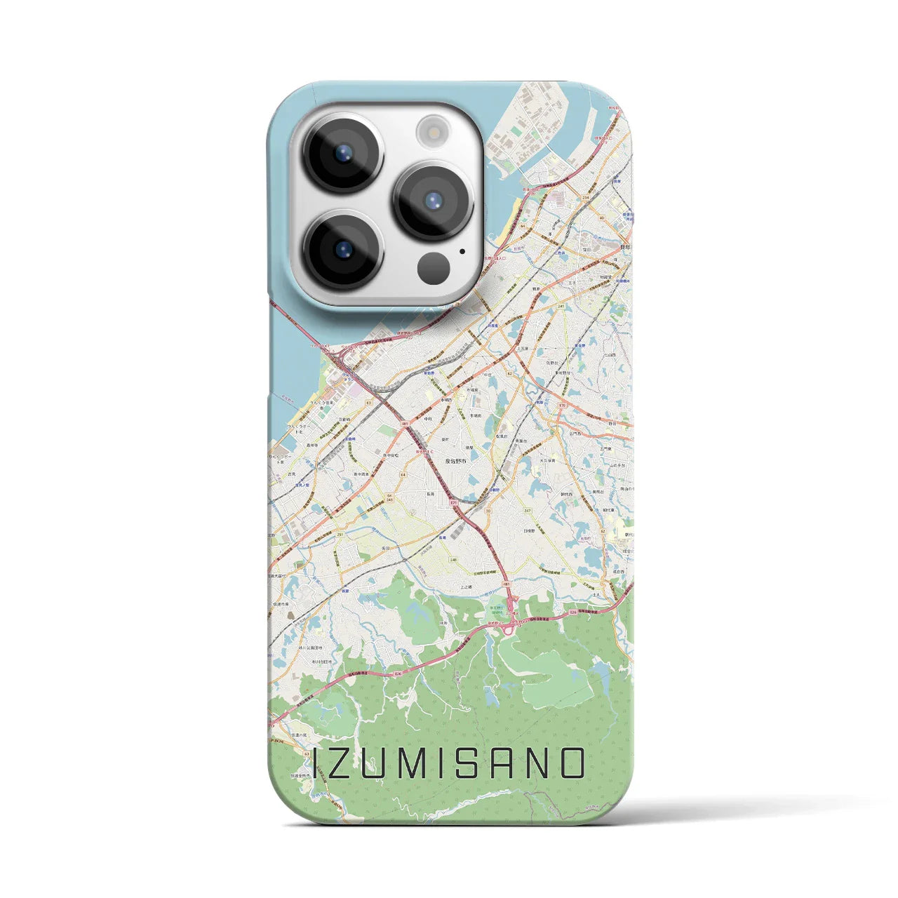 【泉佐野(大阪府)】地図柄iPhoneケース(バックカバータイプ)
