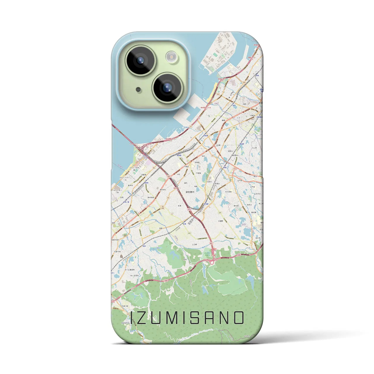 【泉佐野(大阪府)】地図柄iPhoneケース(バックカバータイプ)