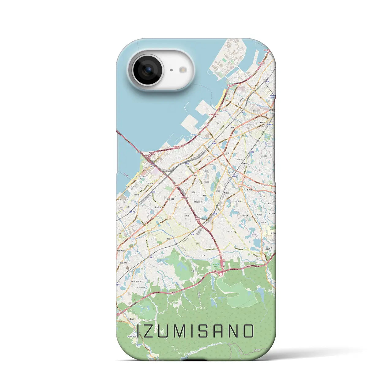 【泉佐野(大阪府)】地図柄iPhoneケース(バックカバータイプ)