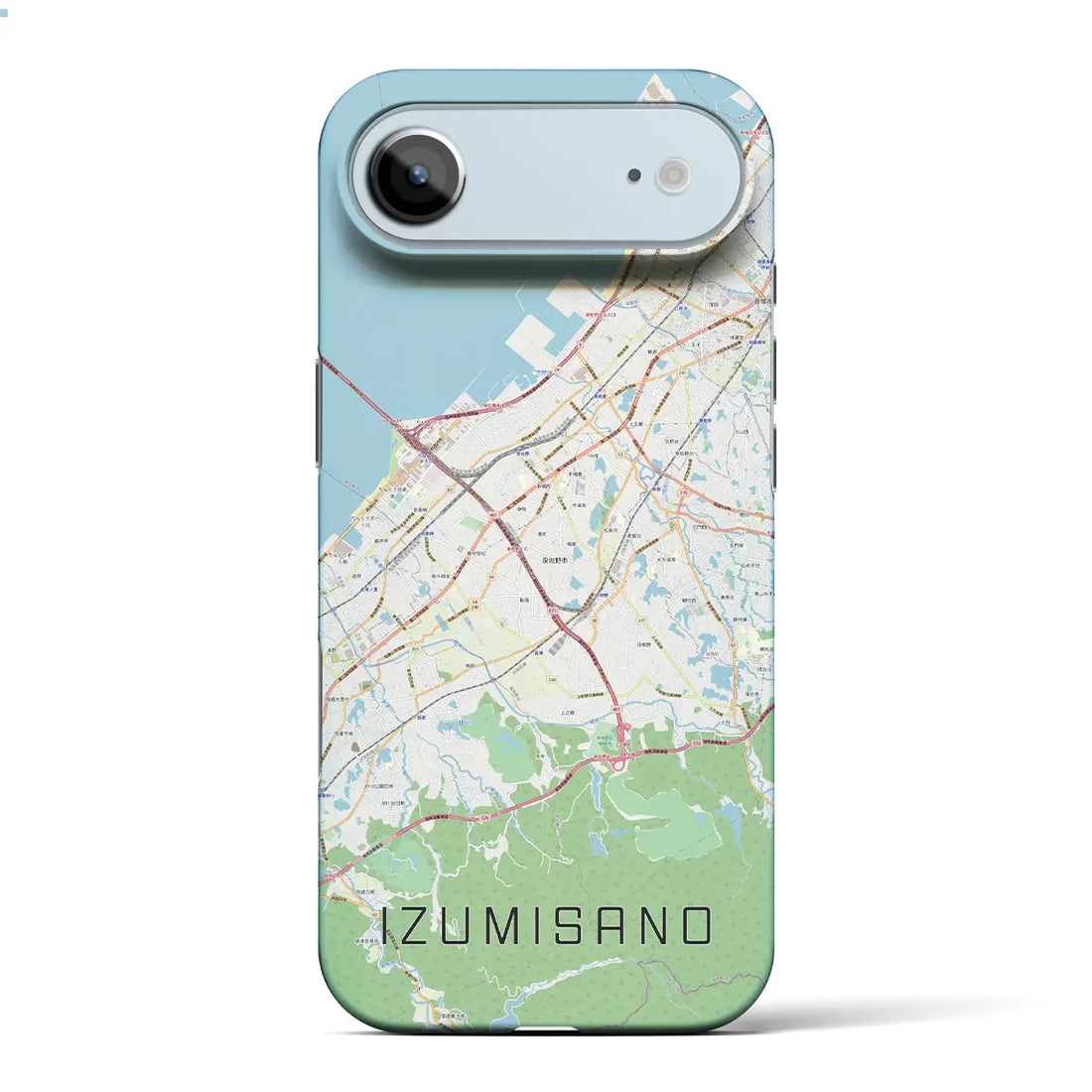 【泉佐野(大阪府)】地図柄iPhoneケース(バックカバータイプ)ナチュラル・iPhone 17 Pro Max 用