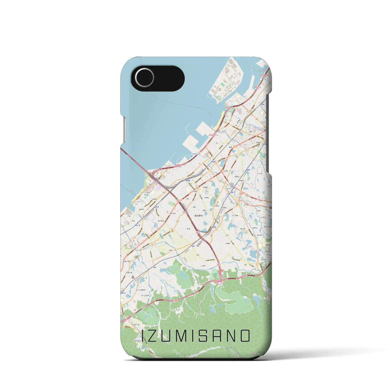 【泉佐野(大阪府)】地図柄iPhoneケース(バックカバータイプ)