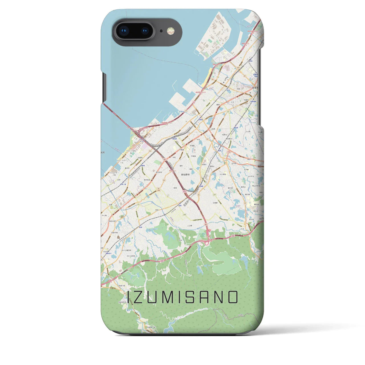 【泉佐野(大阪府)】地図柄iPhoneケース(バックカバータイプ)