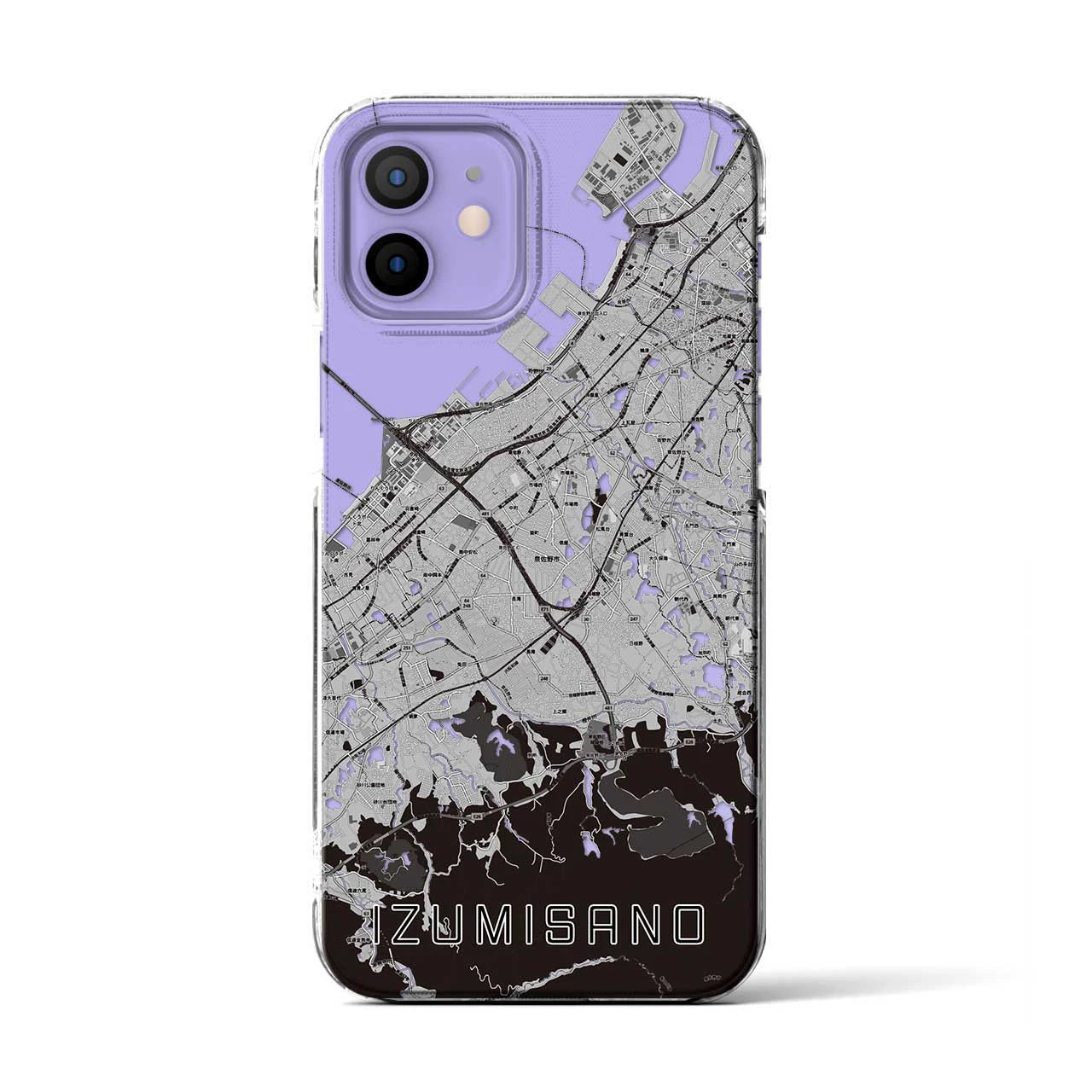 【泉佐野(大阪府)】地図柄iPhoneケース(クリアタイプ)