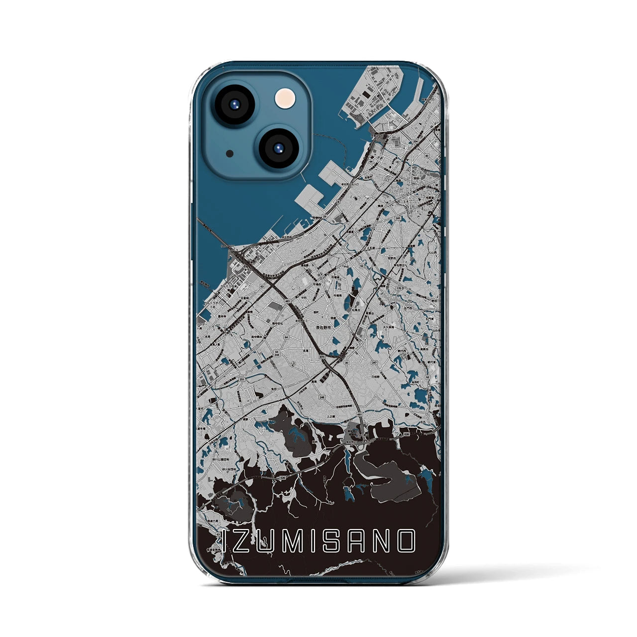 【泉佐野(大阪府)】地図柄iPhoneケース(クリアタイプ)