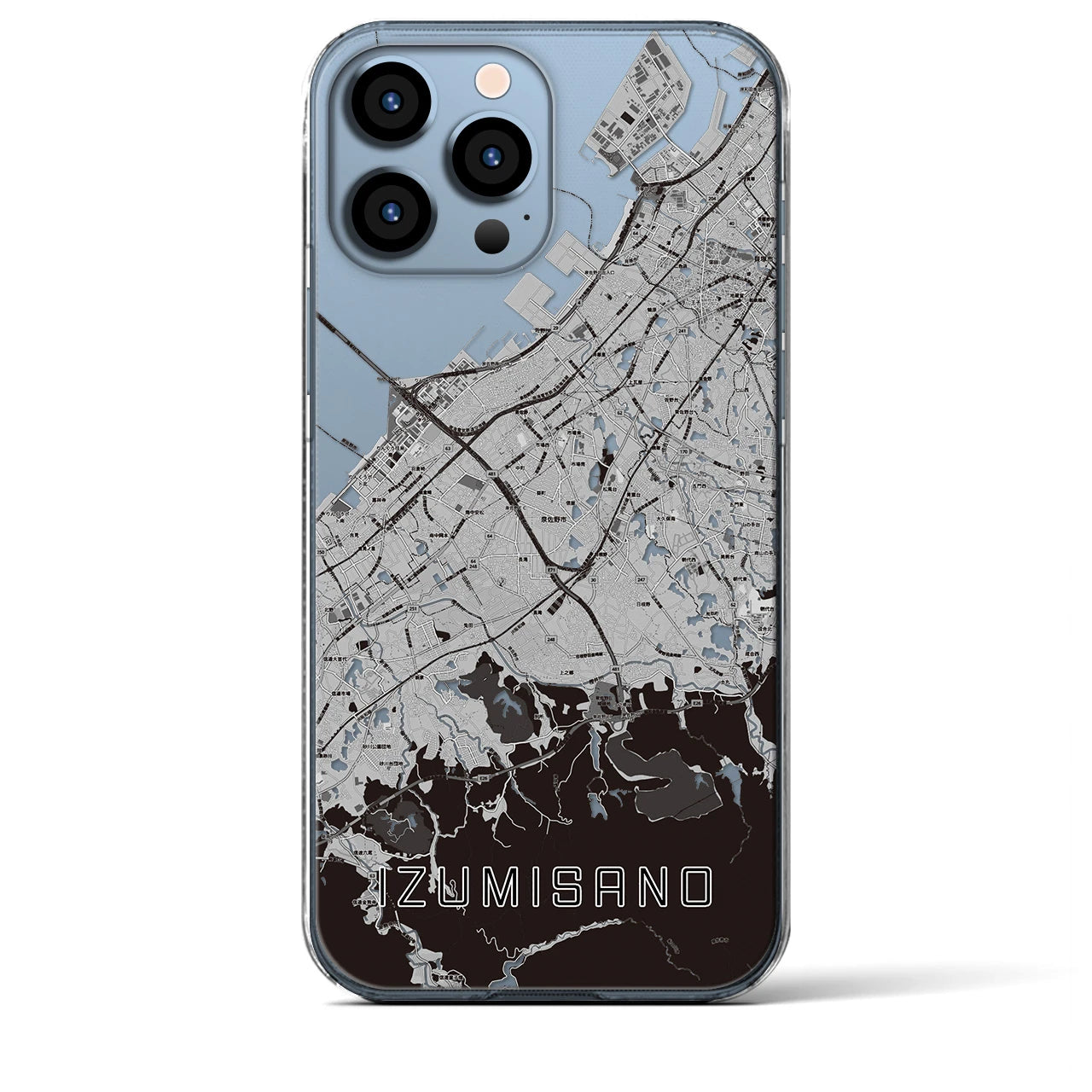 【泉佐野(大阪府)】地図柄iPhoneケース(クリアタイプ)