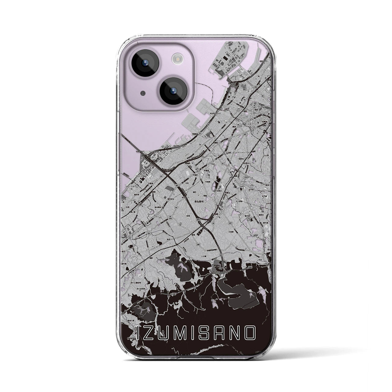 【泉佐野(大阪府)】地図柄iPhoneケース(クリアタイプ)