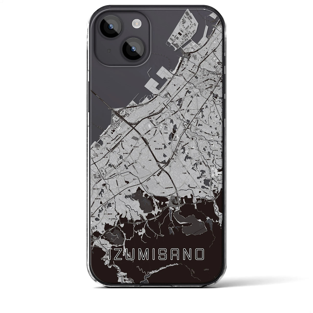 【泉佐野(大阪府)】地図柄iPhoneケース(クリアタイプ)