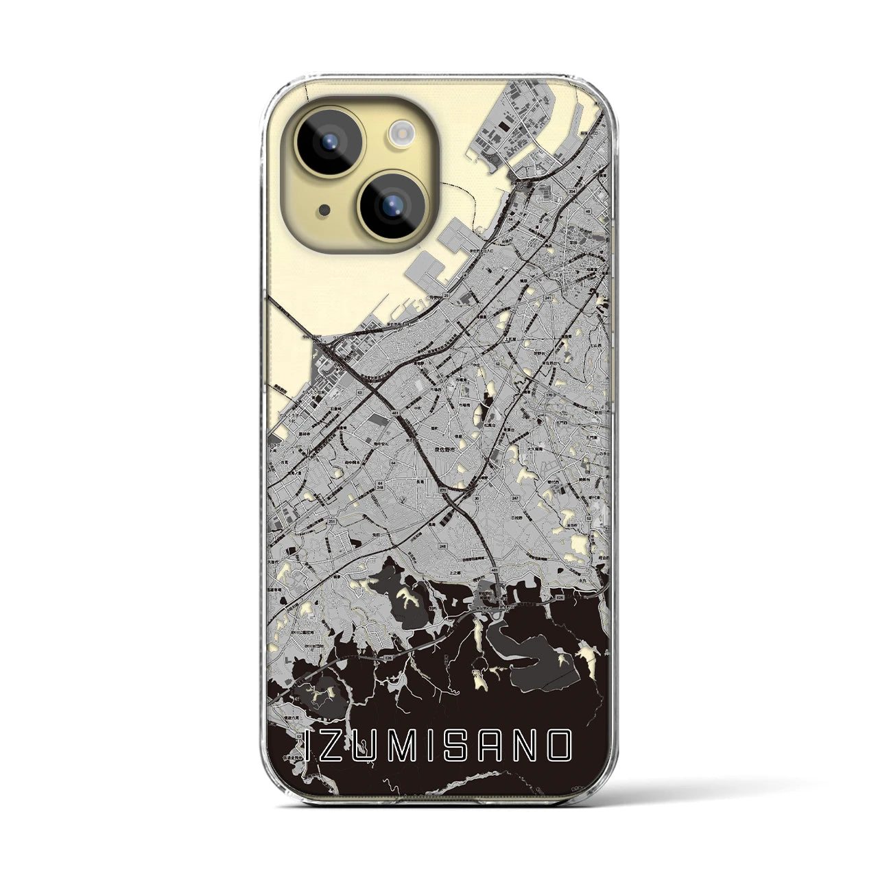 【泉佐野(大阪府)】地図柄iPhoneケース(クリアタイプ)