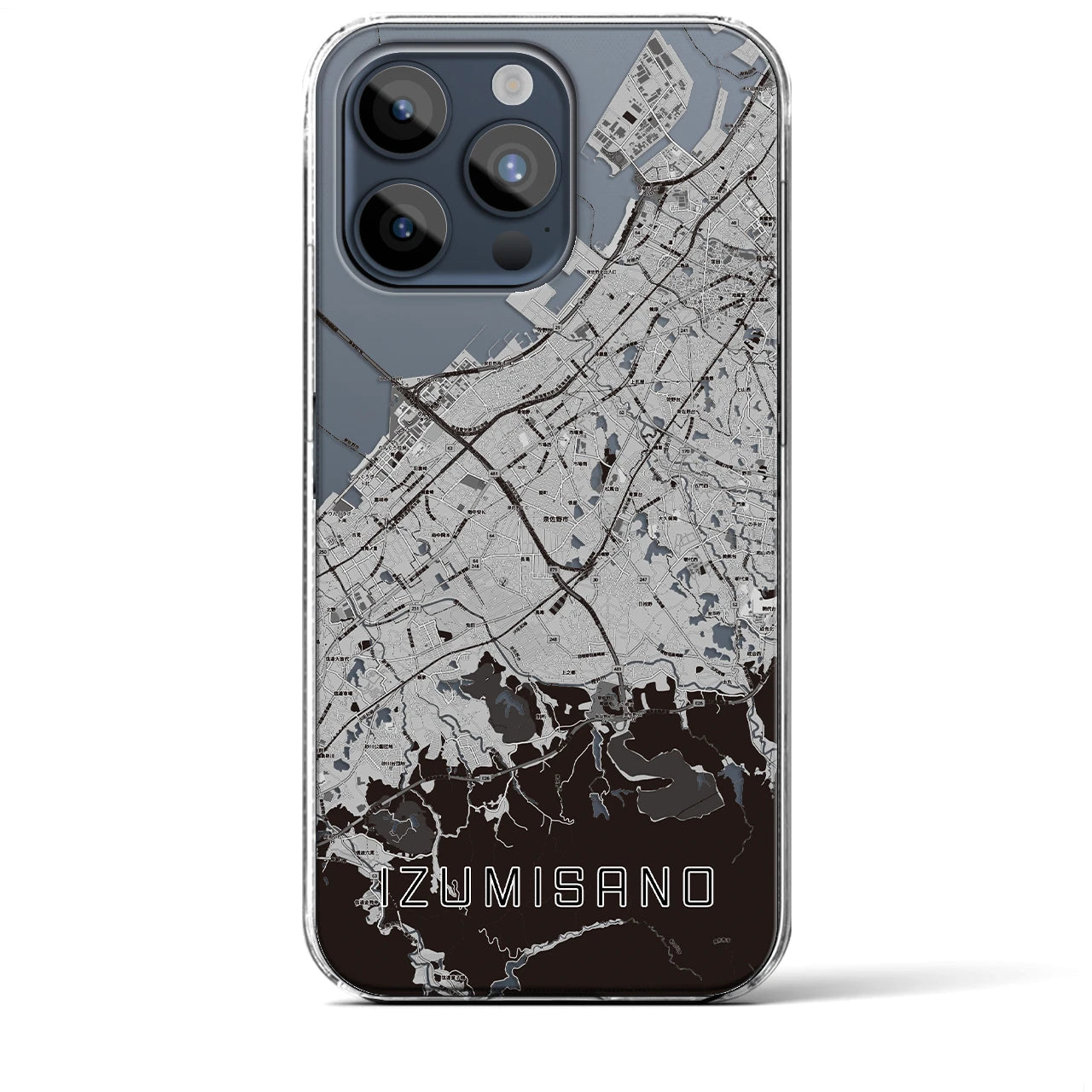 【泉佐野(大阪府)】地図柄iPhoneケース(クリアタイプ)