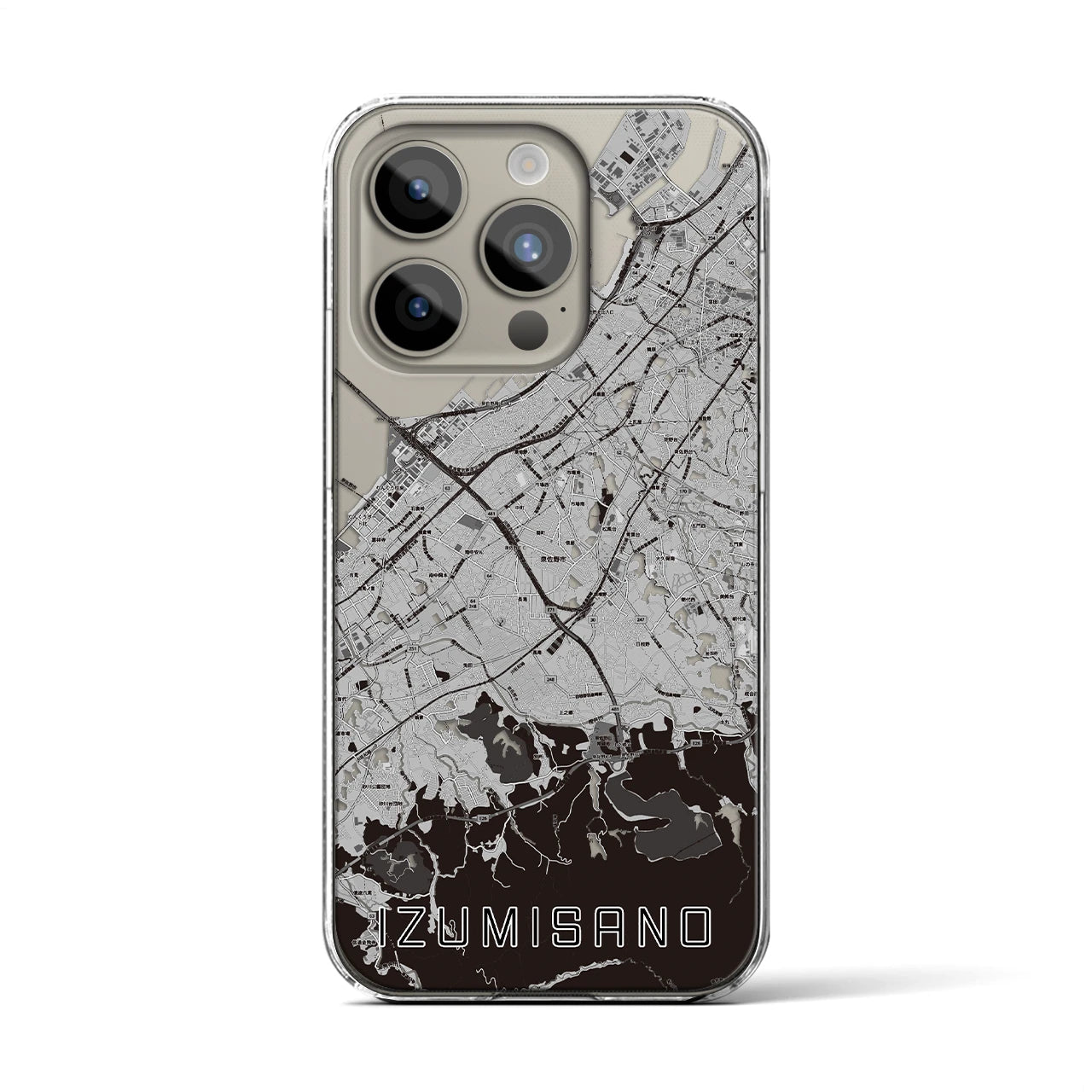 【泉佐野(大阪府)】地図柄iPhoneケース(クリアタイプ)