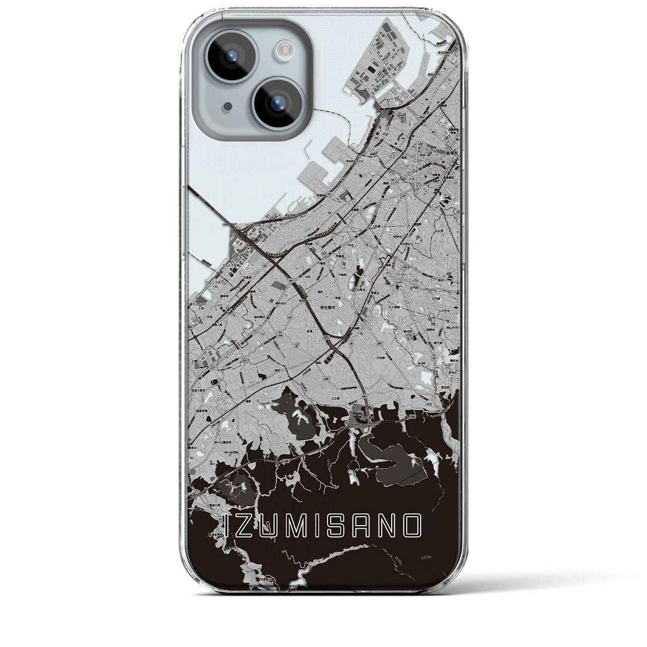 【泉佐野(大阪府)】地図柄iPhoneケース(クリアタイプ)