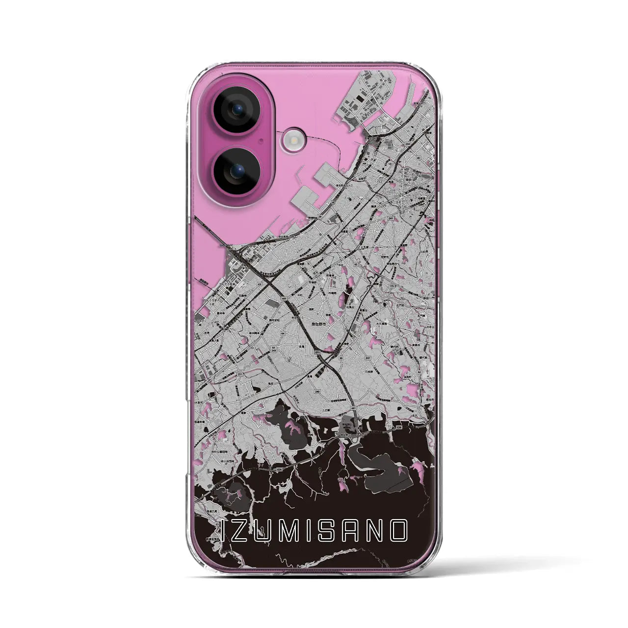 【泉佐野(大阪府)】地図柄iPhoneケース(クリアタイプ)