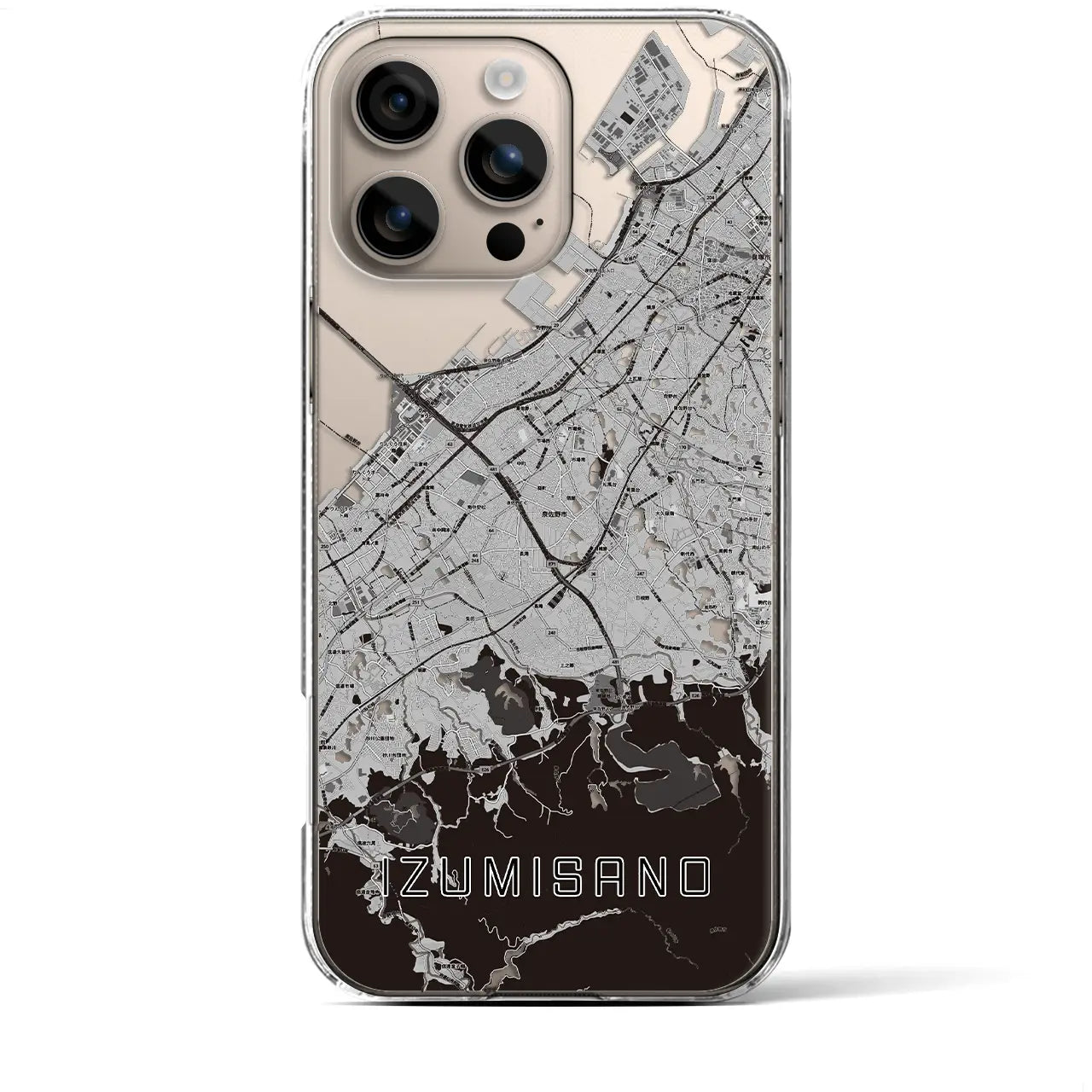 【泉佐野(大阪府)】地図柄iPhoneケース(クリアタイプ)