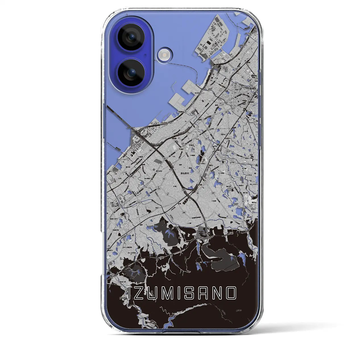 【泉佐野(大阪府)】地図柄iPhoneケース(クリアタイプ)