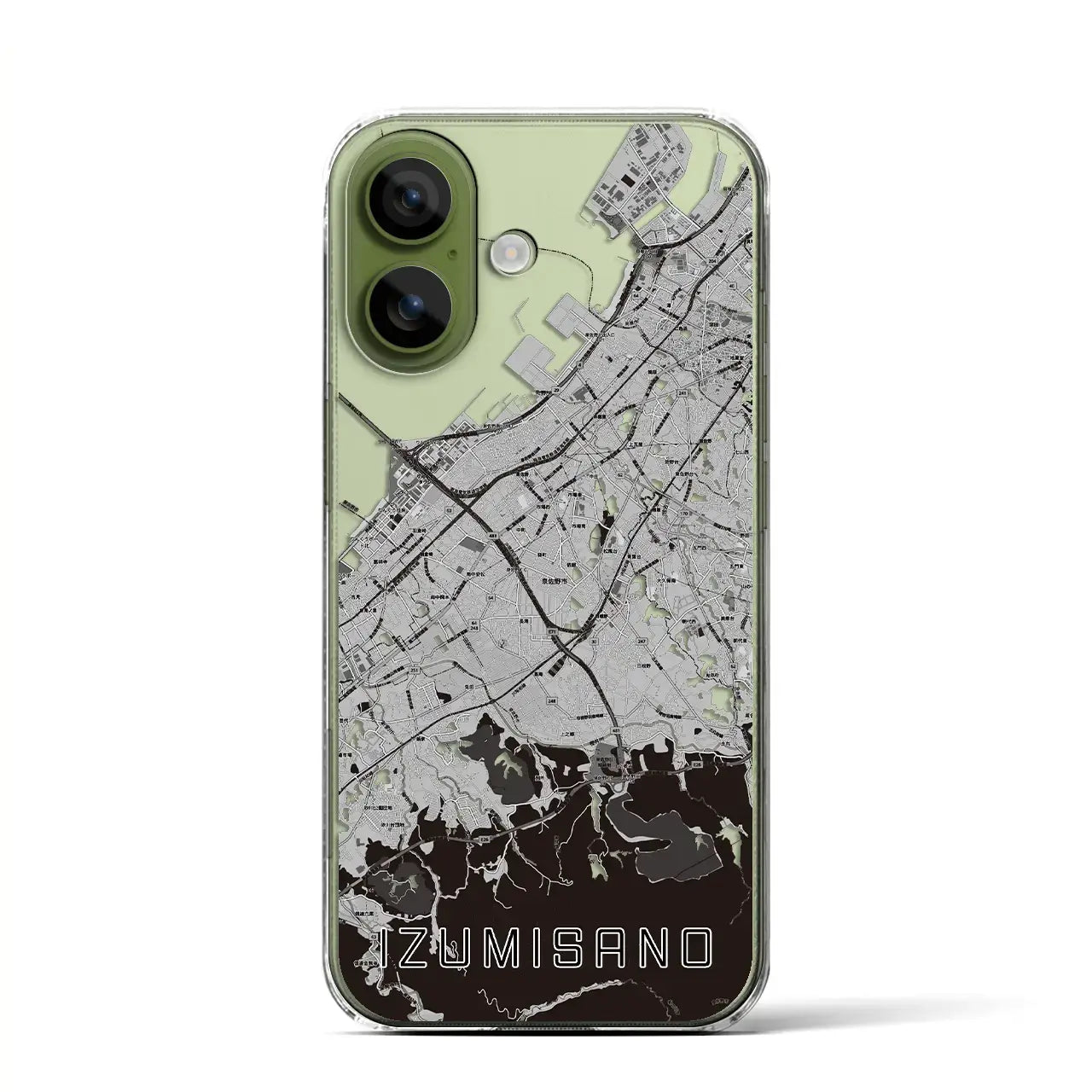 【泉佐野(大阪府)】地図柄iPhoneケース(クリアタイプ)