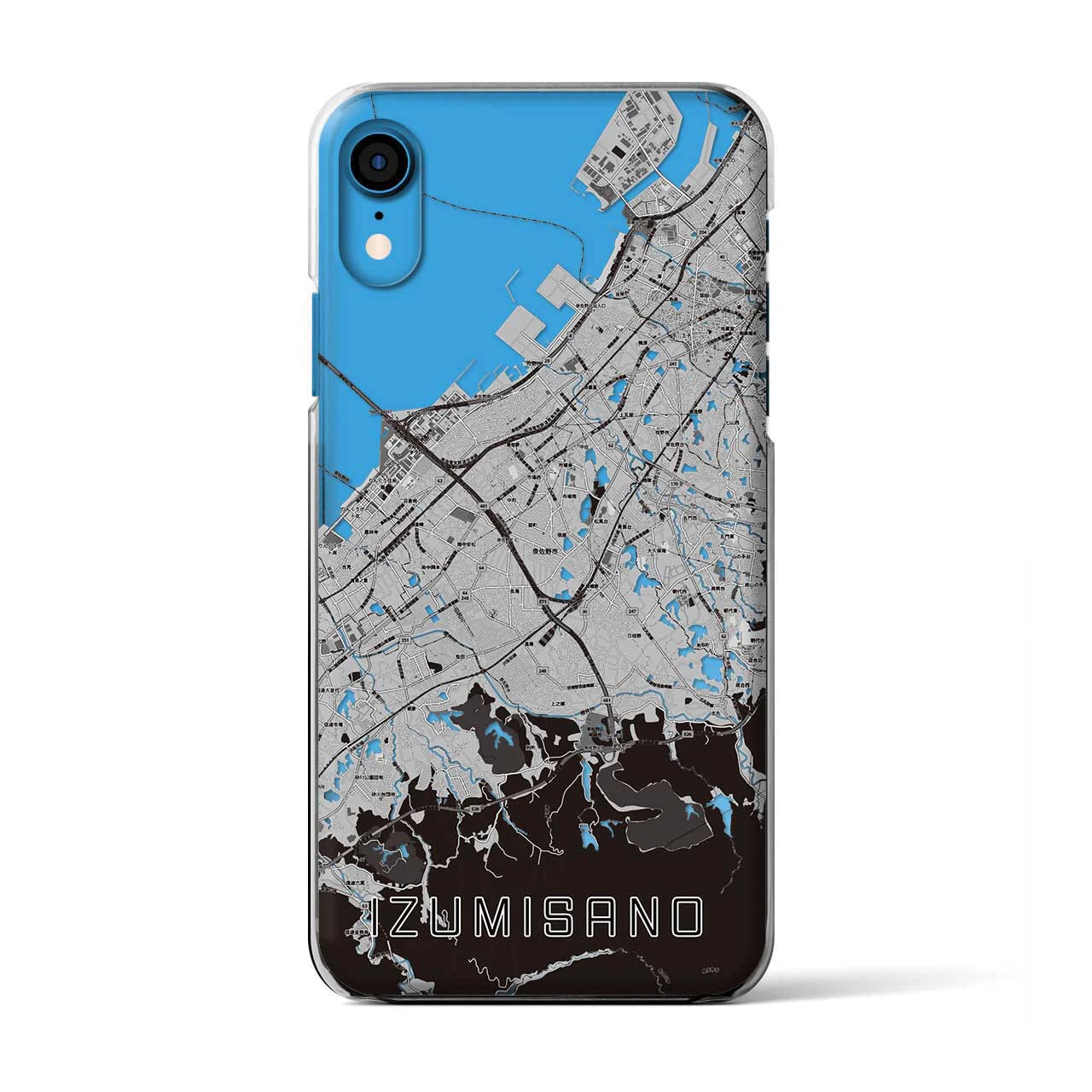 【泉佐野(大阪府)】地図柄iPhoneケース(クリアタイプ)