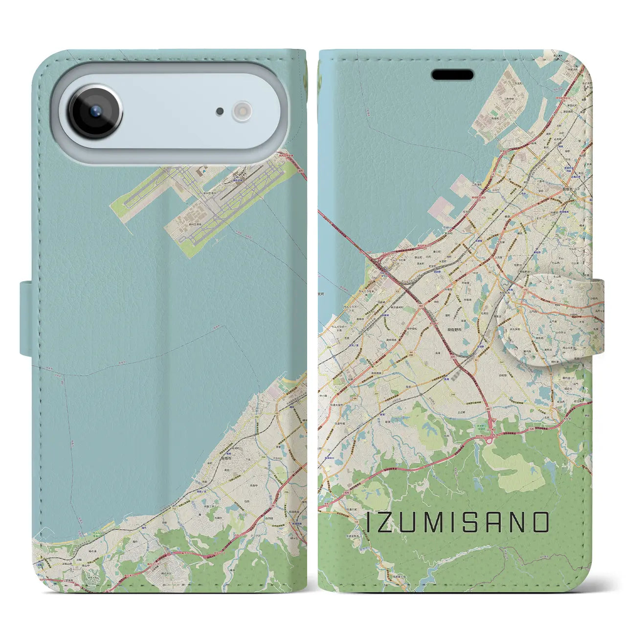 【泉佐野(大阪府)】地図柄iPhoneケース(手帳タイプ)