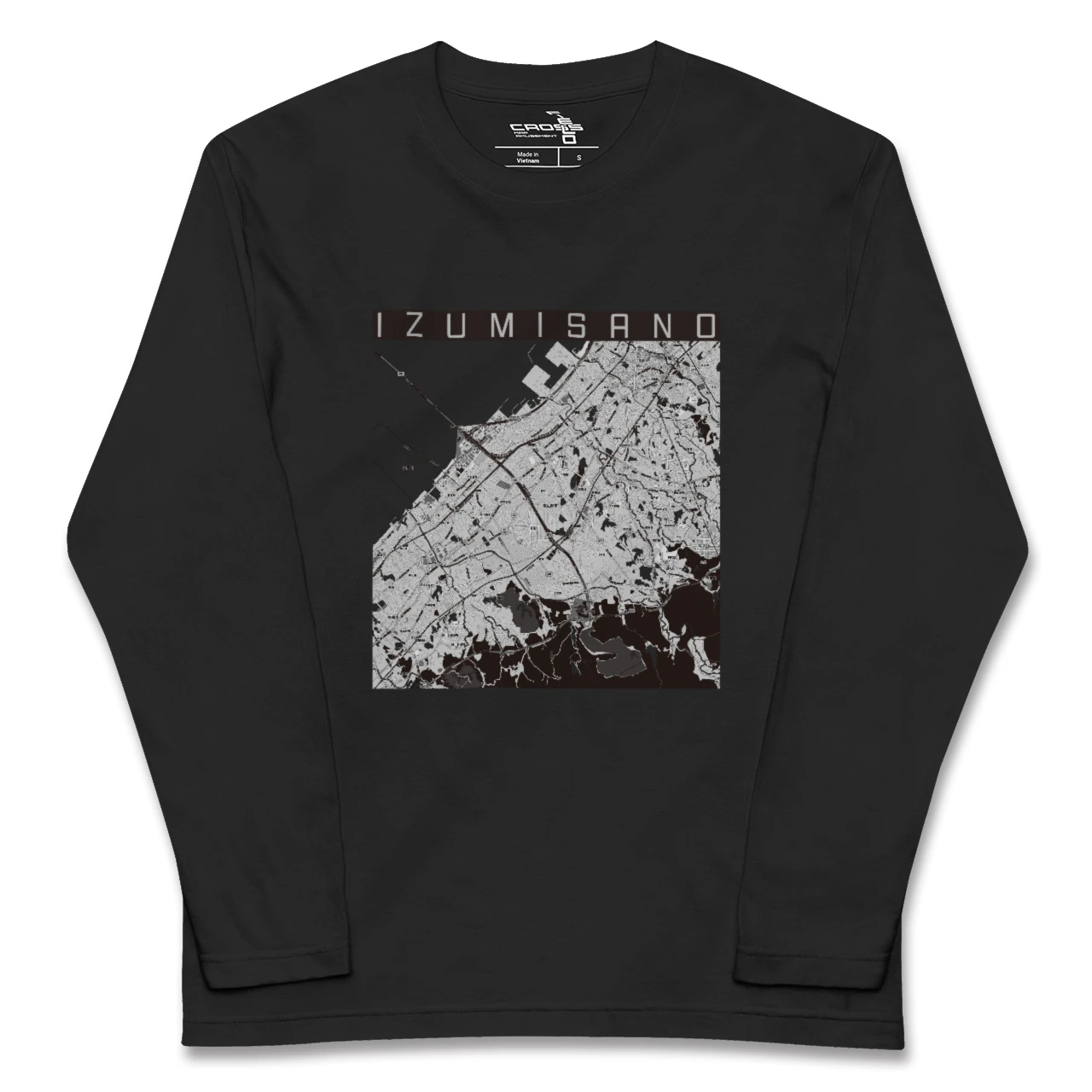 【泉佐野(大阪府)】地図柄ロングスリーブTシャツ