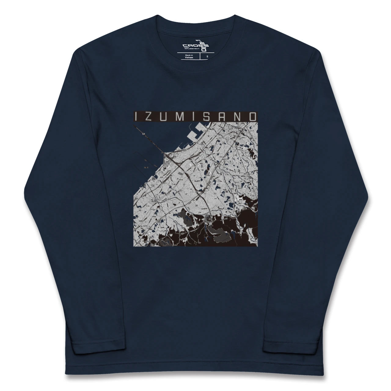 【泉佐野(大阪府)】地図柄ロングスリーブTシャツ