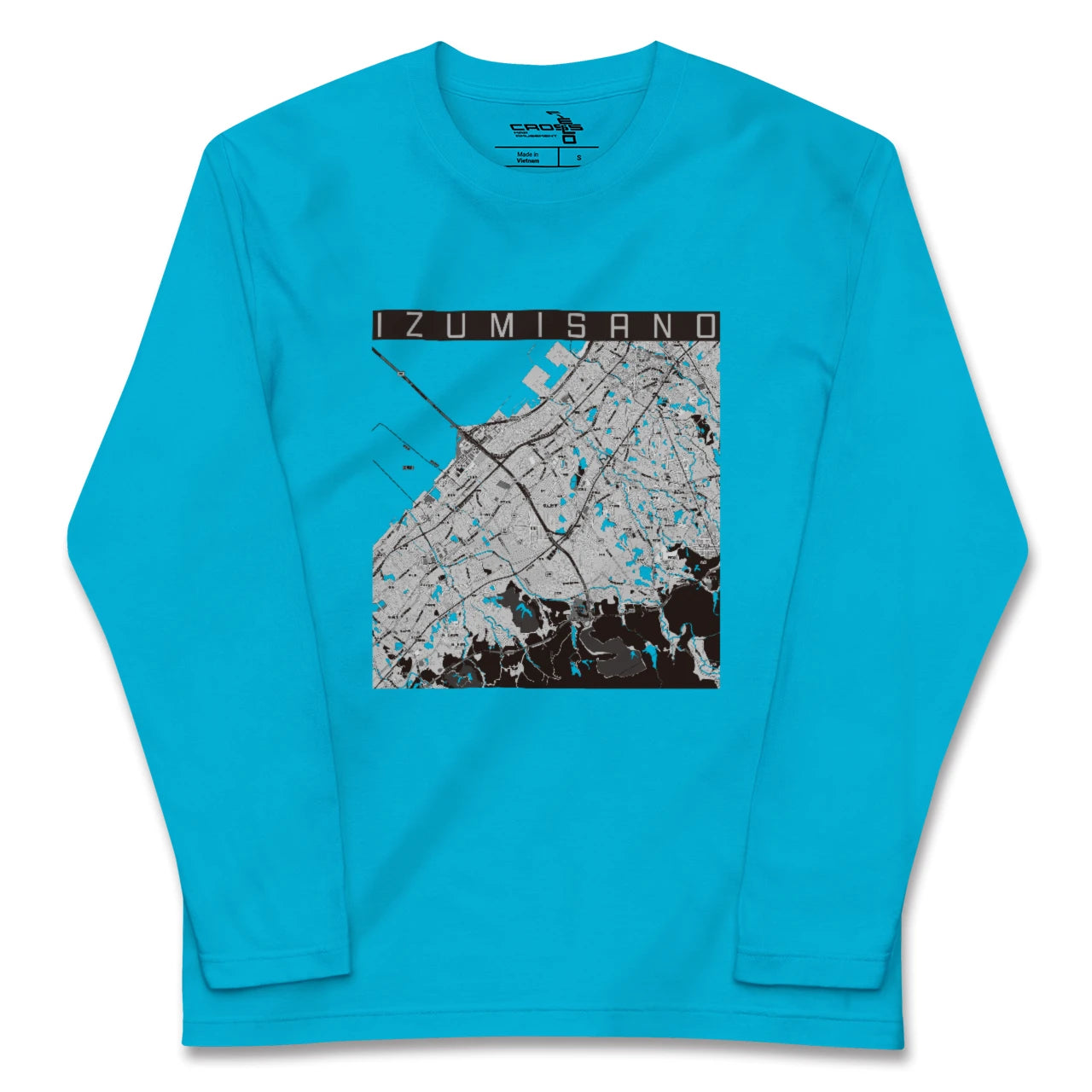 【泉佐野(大阪府)】地図柄ロングスリーブTシャツ