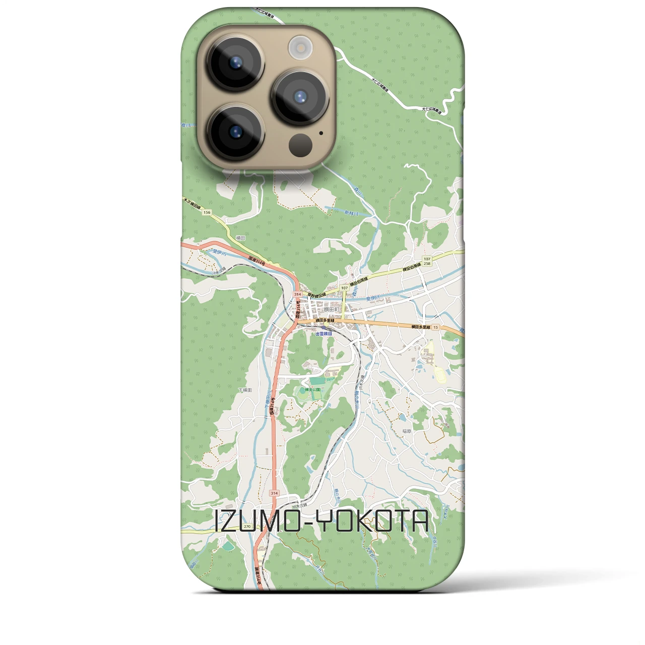 【出雲横田(島根県)】地図柄iPhoneケース(バックカバータイプ)