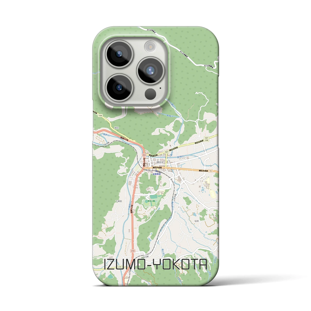 【出雲横田(島根県)】地図柄iPhoneケース(バックカバータイプ)