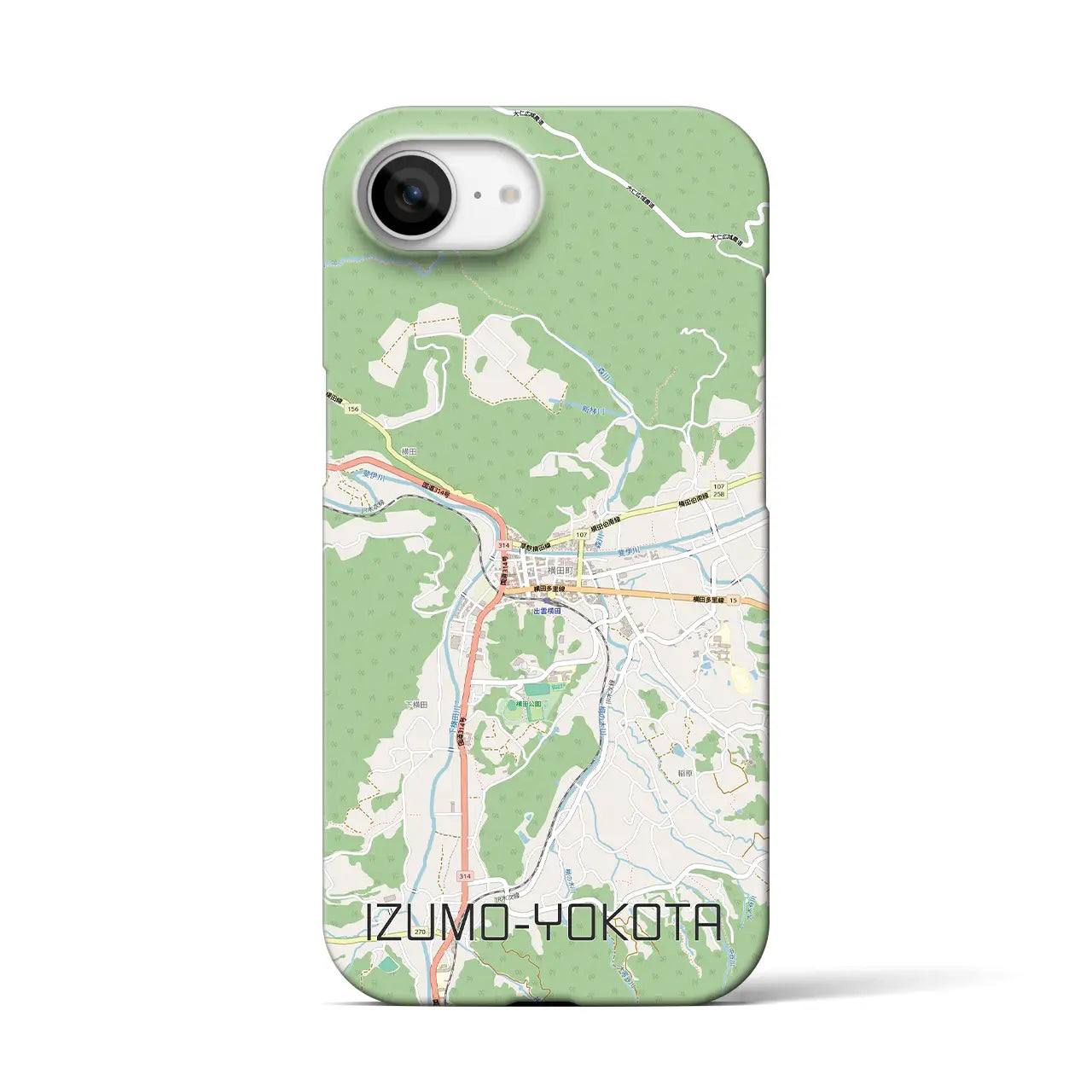【出雲横田(島根県)】地図柄iPhoneケース(バックカバータイプ)