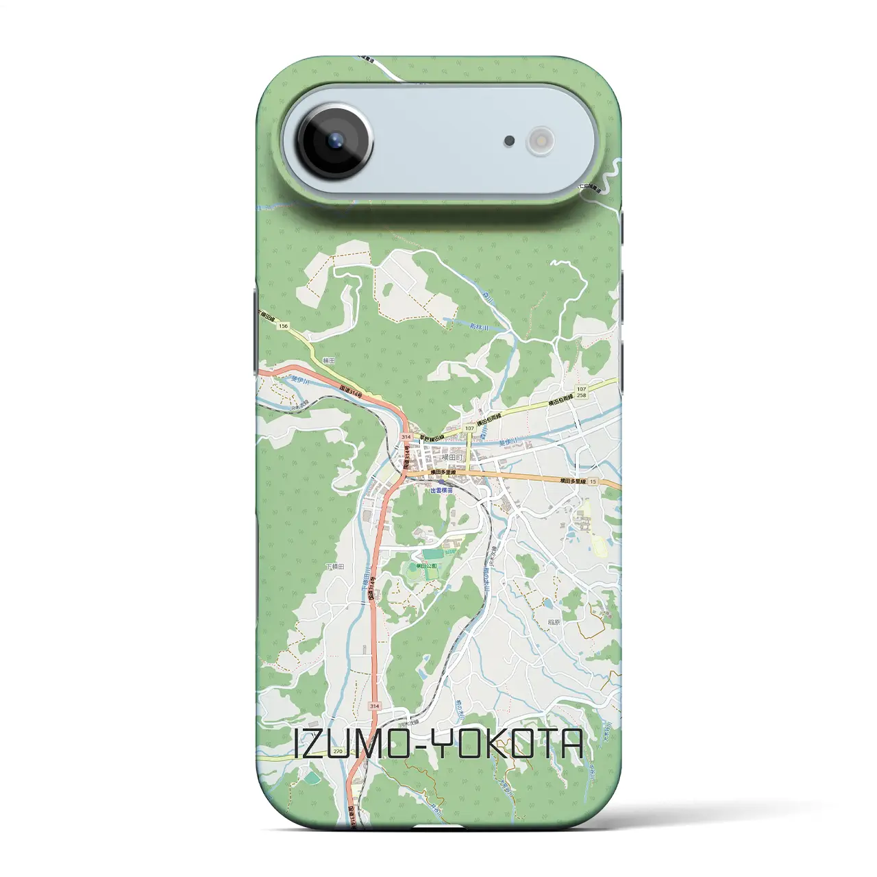 【出雲横田(島根県)】地図柄iPhoneケース(バックカバータイプ)