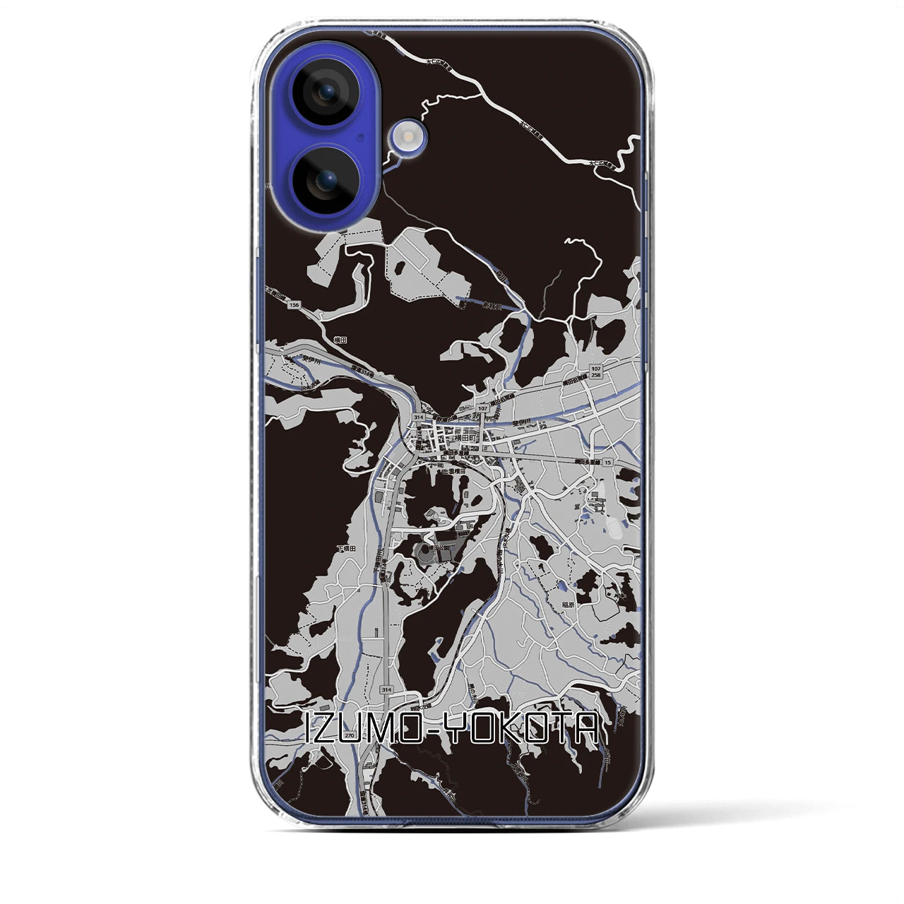 【出雲横田(島根県)】地図柄iPhoneケース(クリアタイプ)