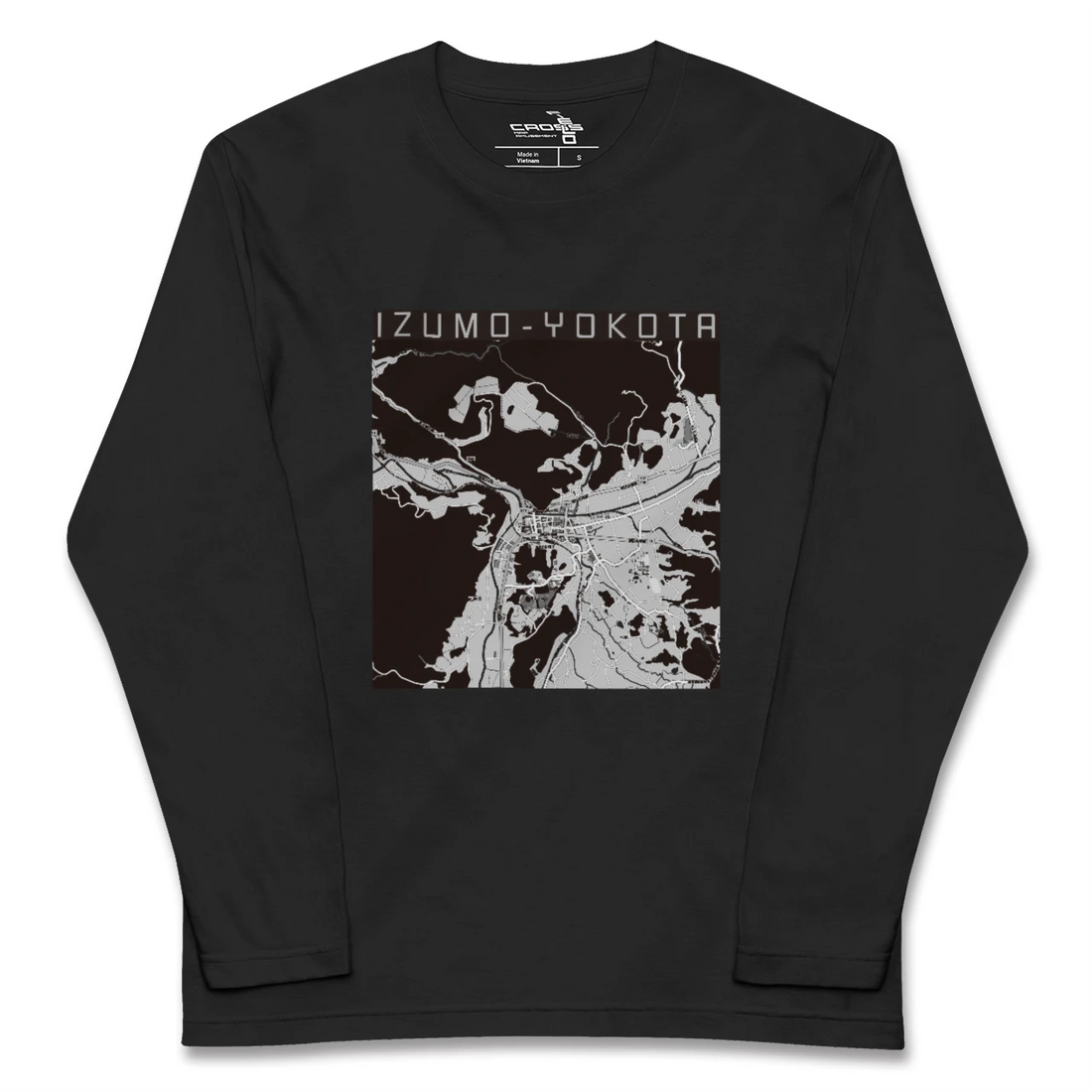 【出雲横田(島根県)】地図柄ロングスリーブTシャツ