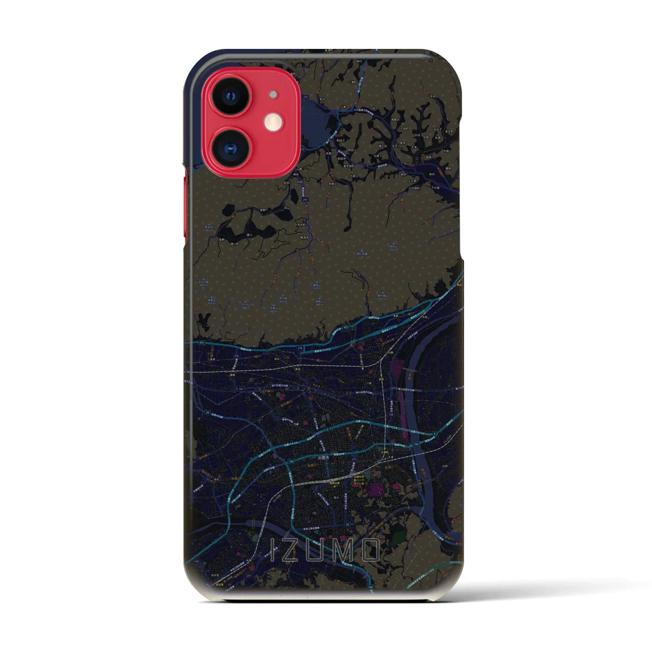 【出雲(島根県)】地図柄iPhoneケース(バックカバータイプ)