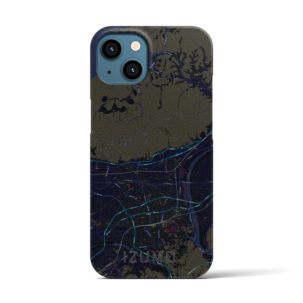 【出雲(島根県)】地図柄iPhoneケース(バックカバータイプ)