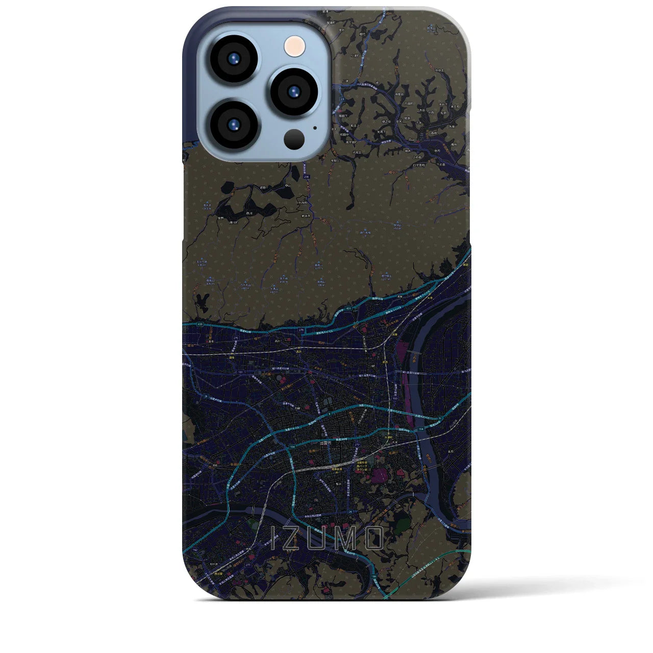 【出雲(島根県)】地図柄iPhoneケース(バックカバータイプ)