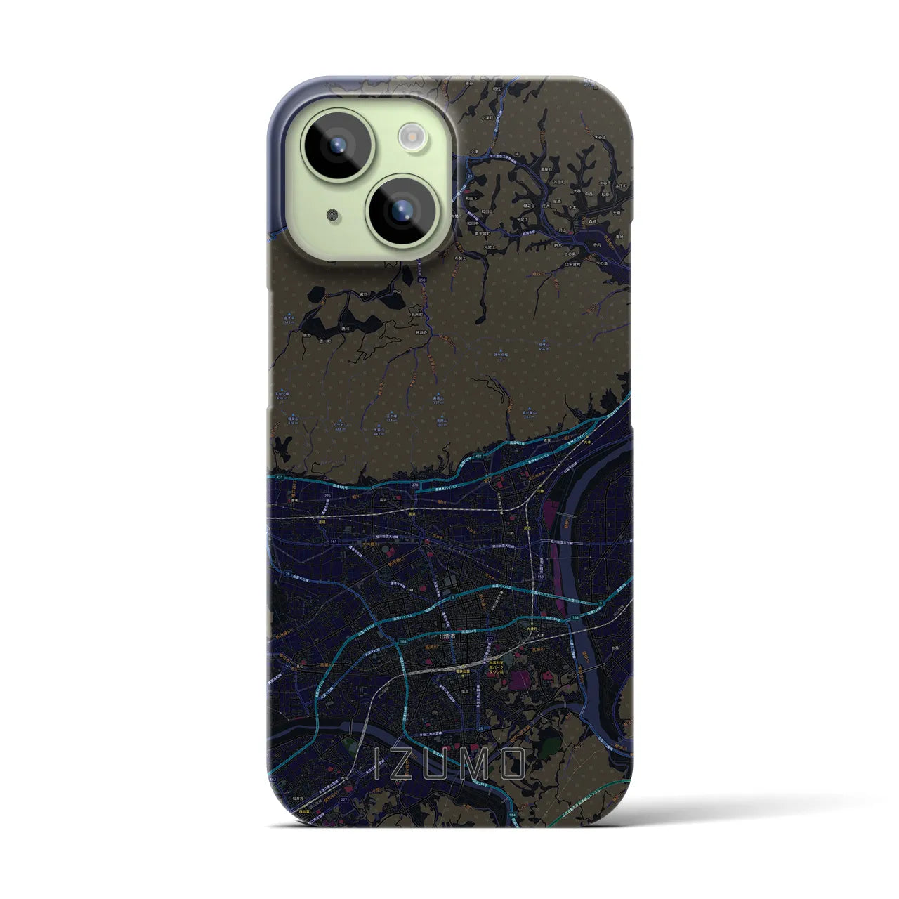 【出雲(島根県)】地図柄iPhoneケース(バックカバータイプ)