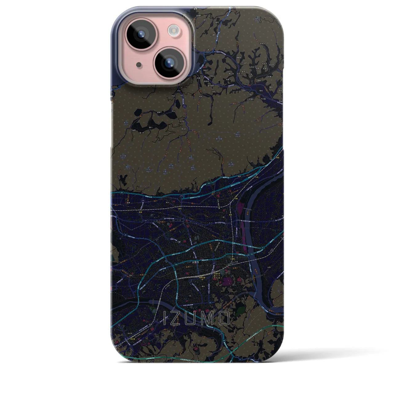 【出雲(島根県)】地図柄iPhoneケース(バックカバータイプ)