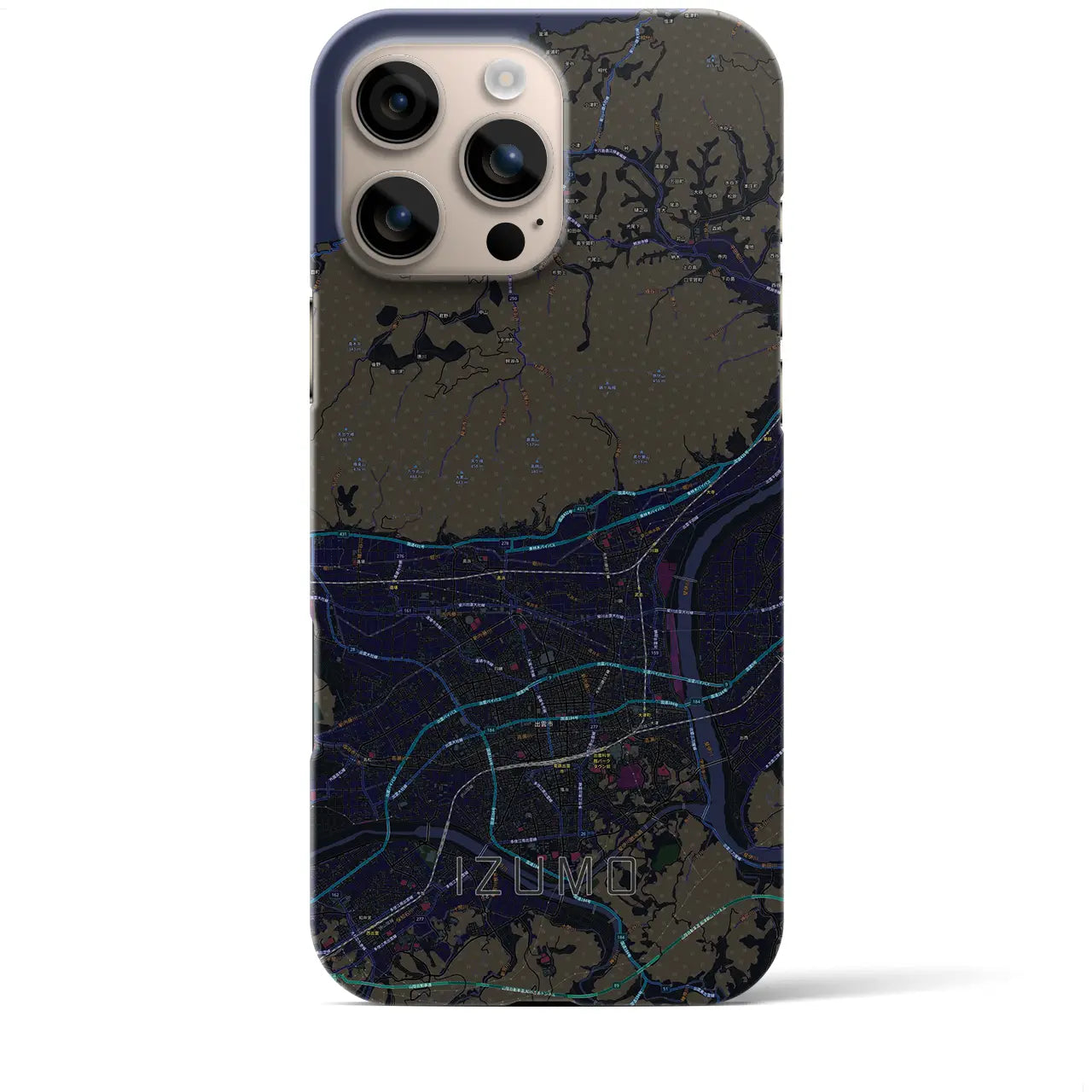【出雲(島根県)】地図柄iPhoneケース(バックカバータイプ)