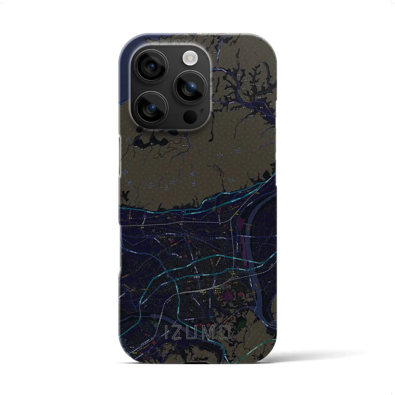 【出雲(島根県)】地図柄iPhoneケース(バックカバータイプ)