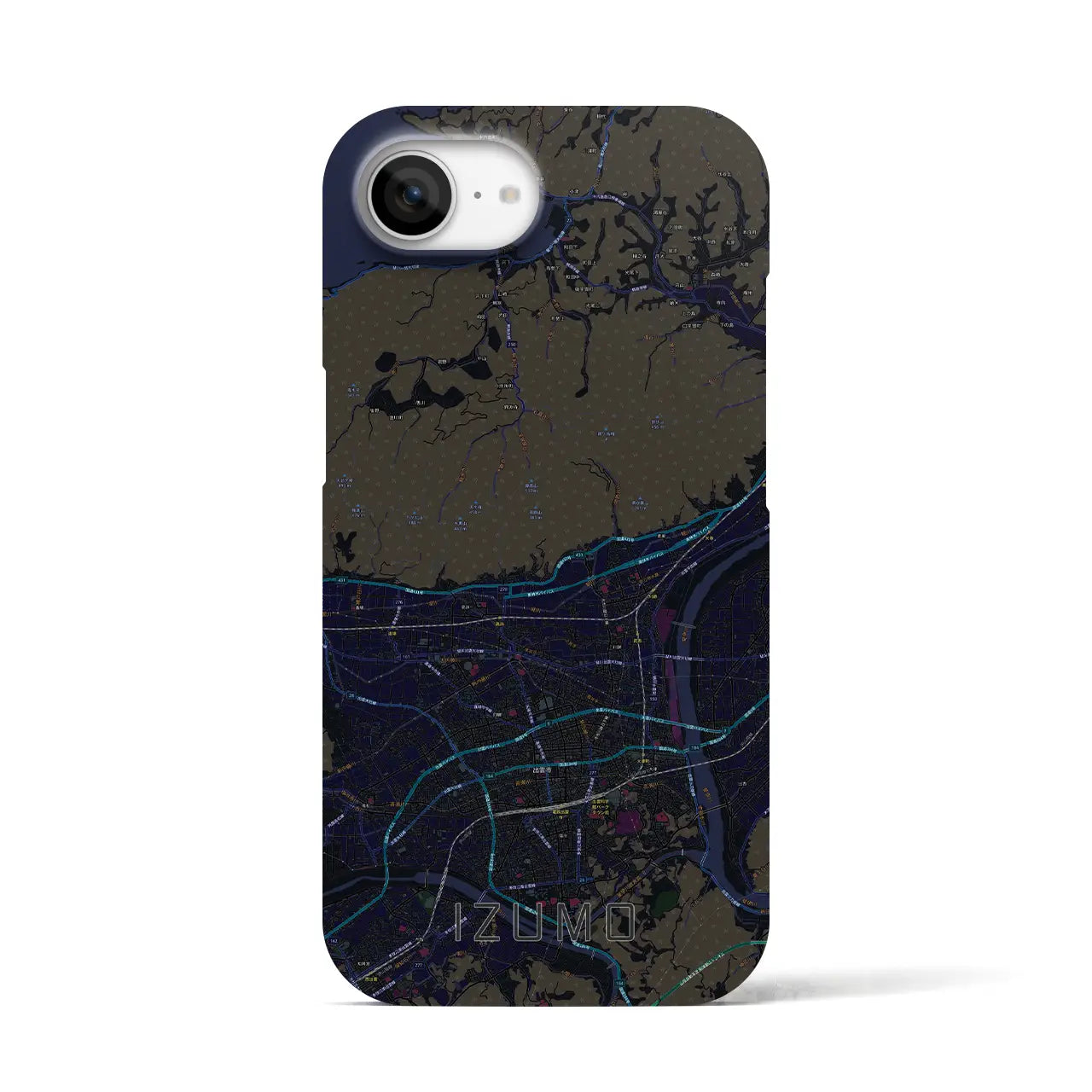 【出雲(島根県)】地図柄iPhoneケース(バックカバータイプ)