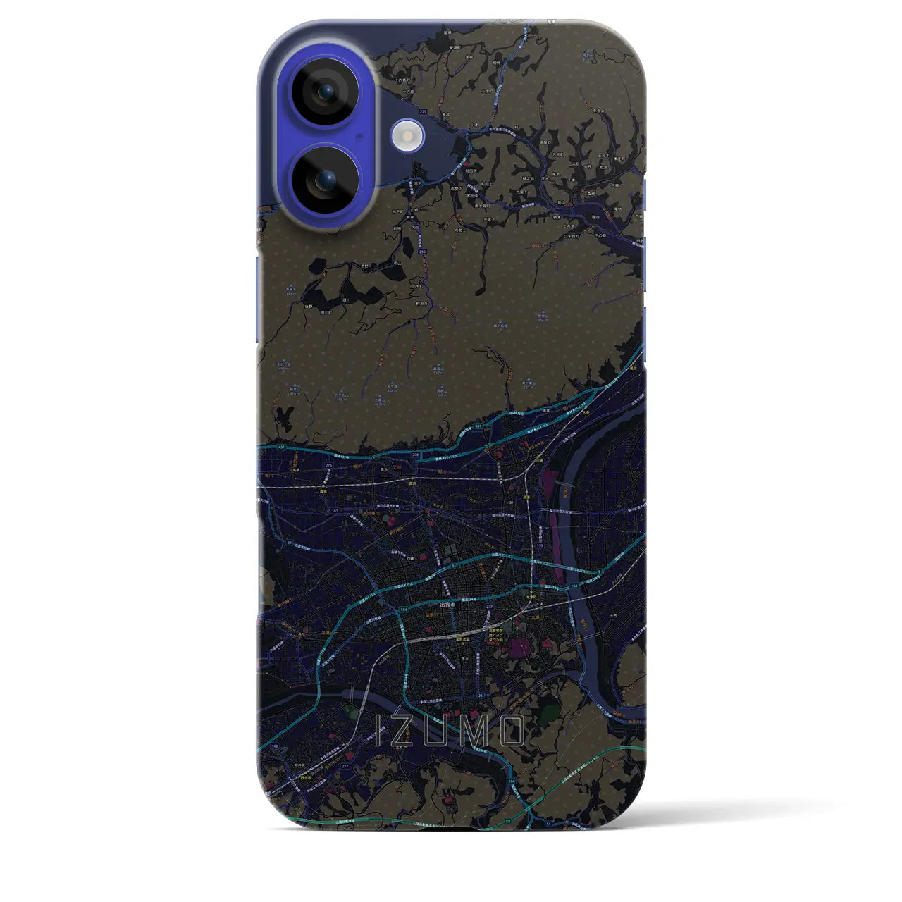 【出雲(島根県)】地図柄iPhoneケース(バックカバータイプ)