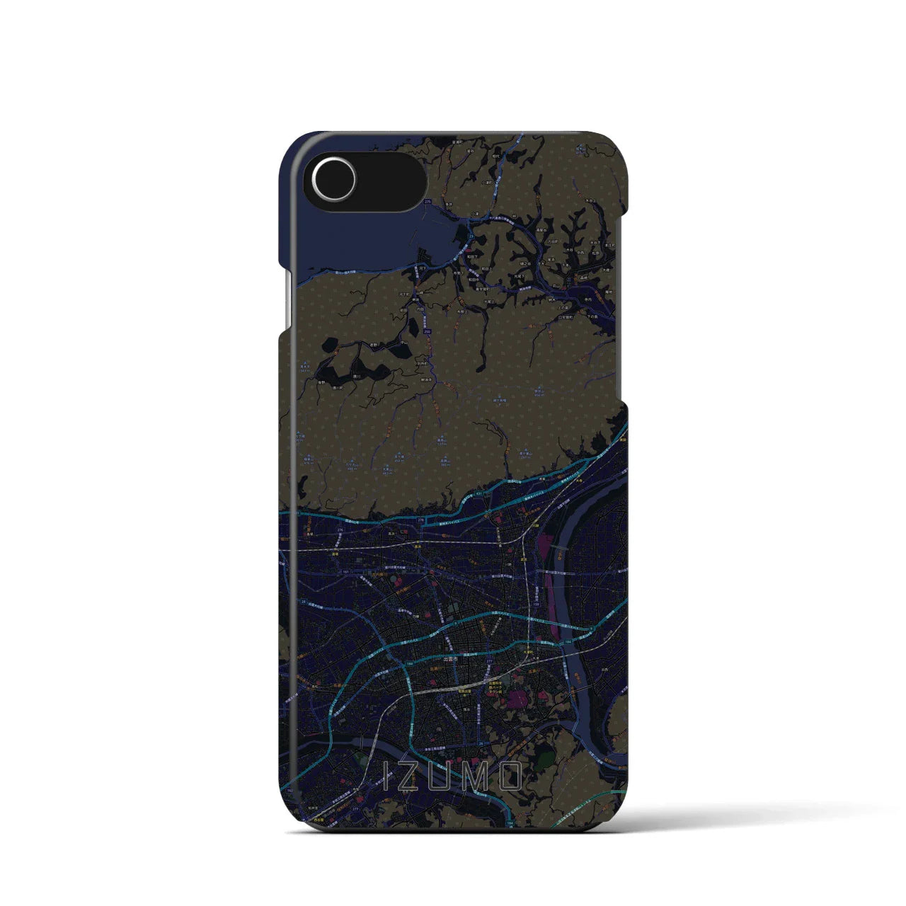 【出雲(島根県)】地図柄iPhoneケース(バックカバータイプ)