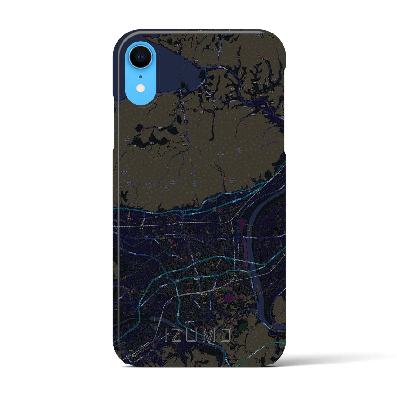 【出雲(島根県)】地図柄iPhoneケース(バックカバータイプ)