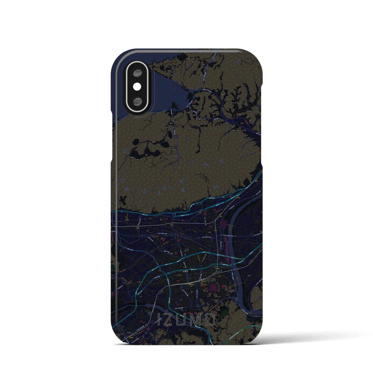 【出雲(島根県)】地図柄iPhoneケース(バックカバータイプ)