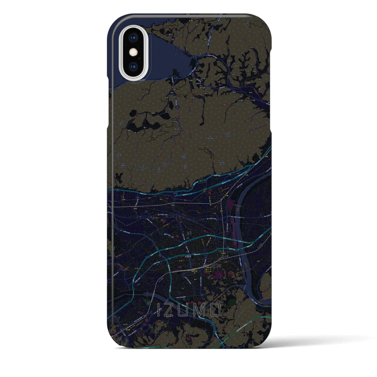 【出雲(島根県)】地図柄iPhoneケース(バックカバータイプ)