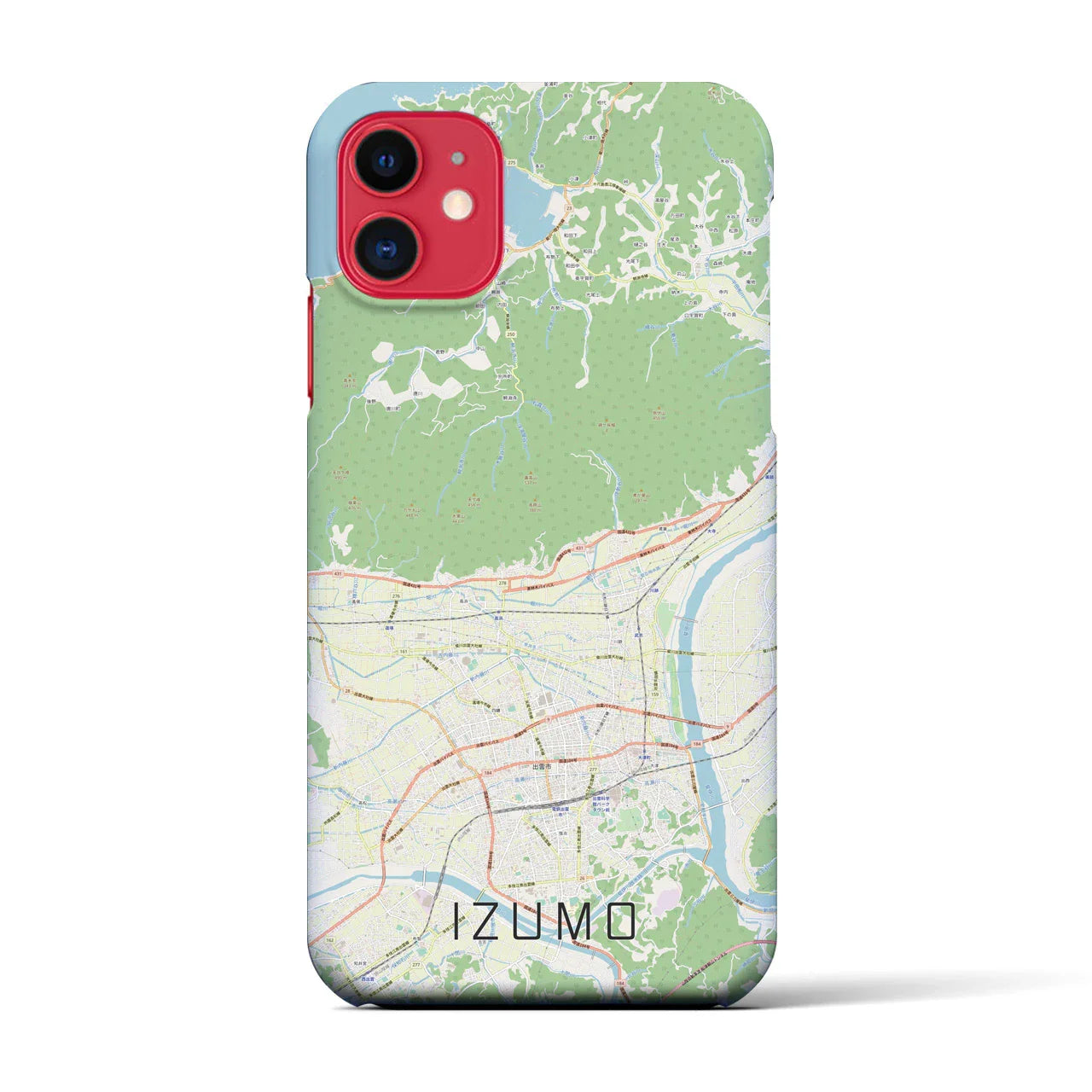 【出雲(島根県)】地図柄iPhoneケース(バックカバータイプ)