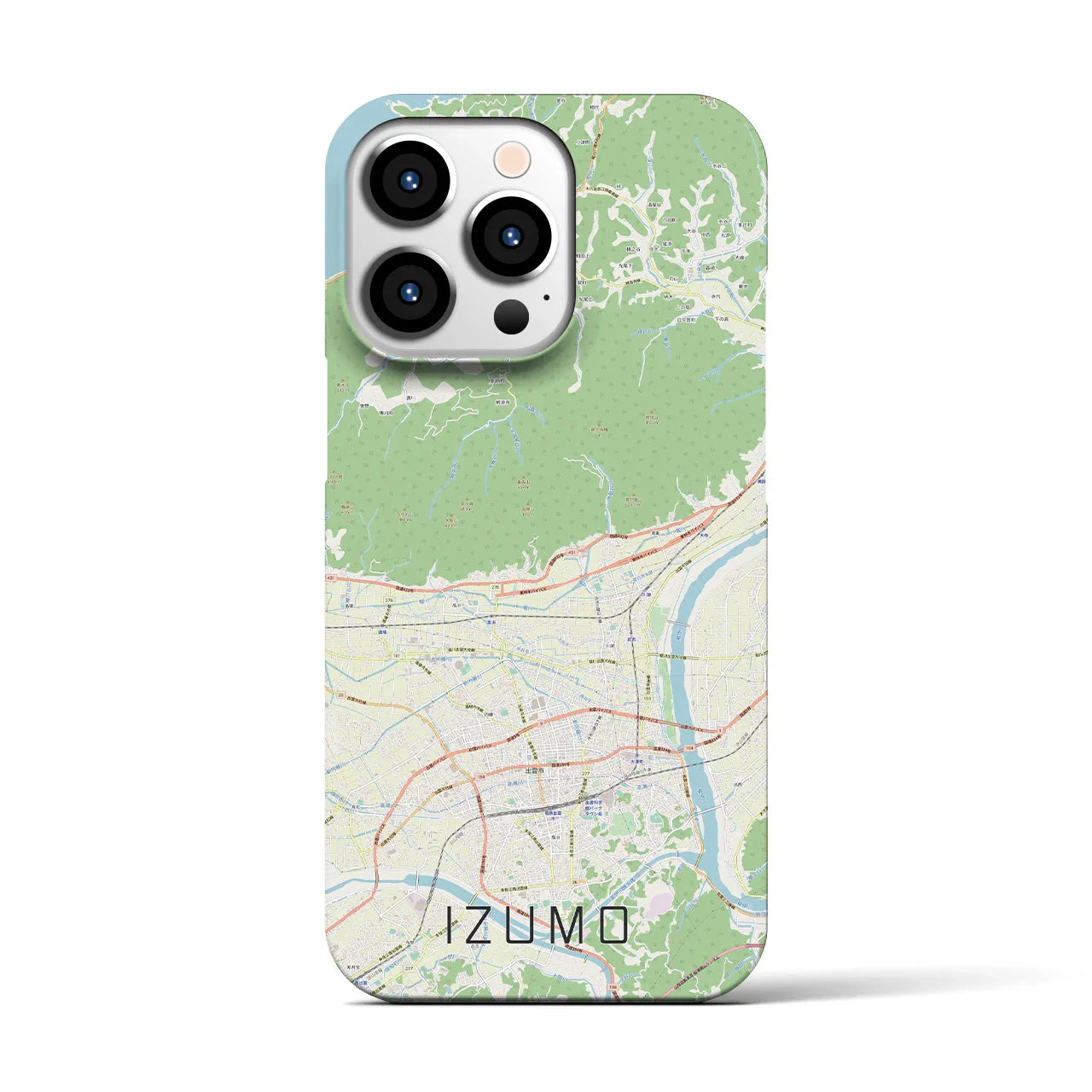 【出雲(島根県)】地図柄iPhoneケース(バックカバータイプ)
