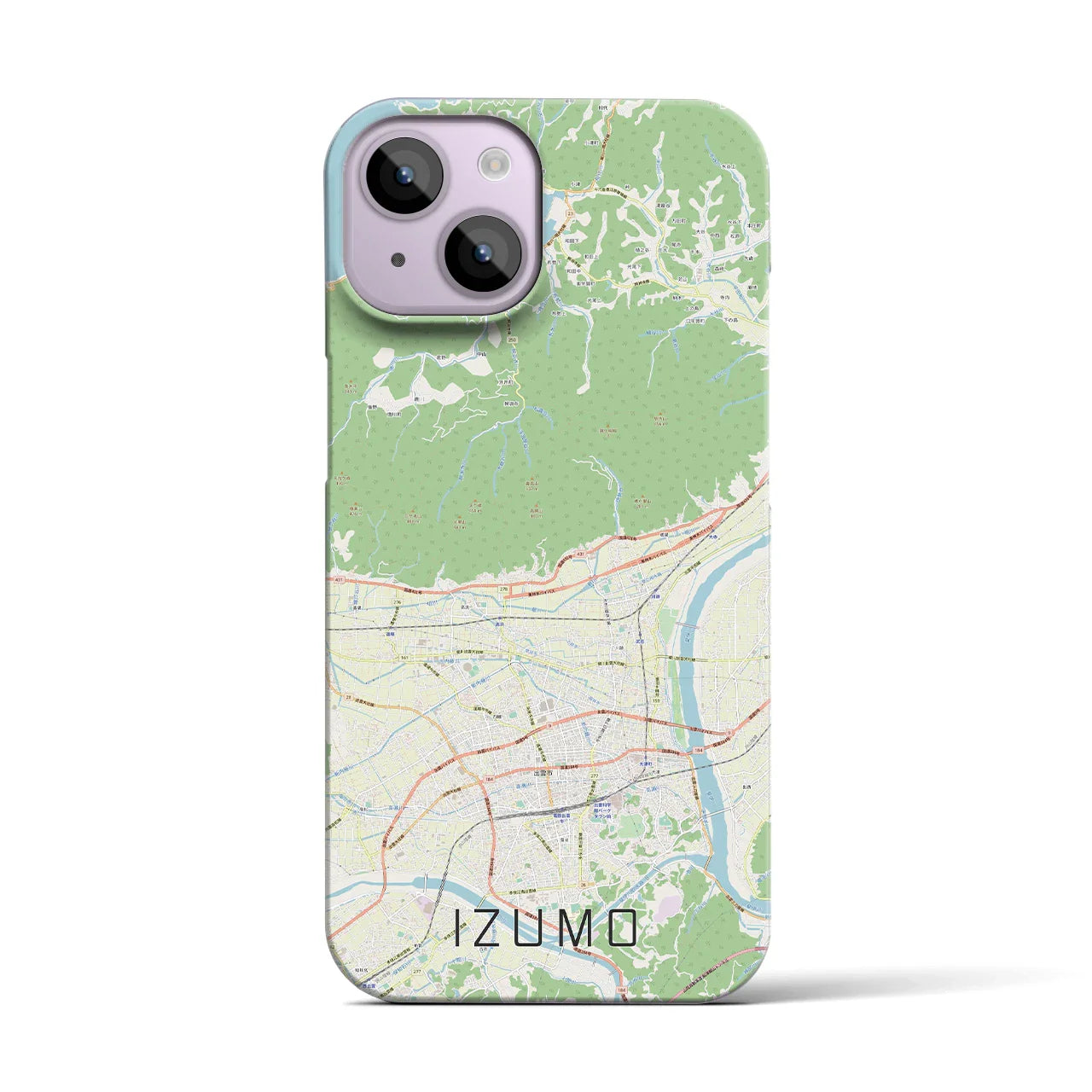 【出雲(島根県)】地図柄iPhoneケース(バックカバータイプ)