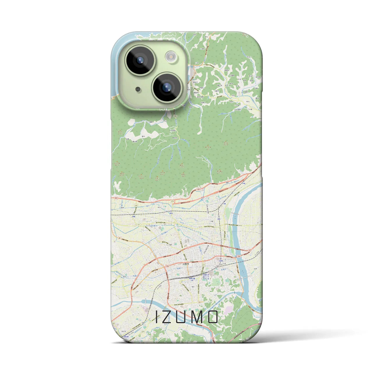 【出雲(島根県)】地図柄iPhoneケース(バックカバータイプ)