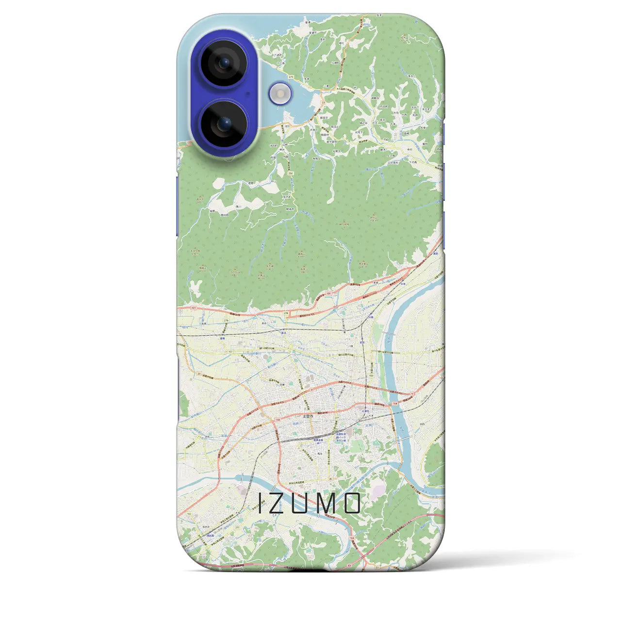 【出雲(島根県)】地図柄iPhoneケース(バックカバータイプ)ナチュラル・iPhone 16 Pro Max 用